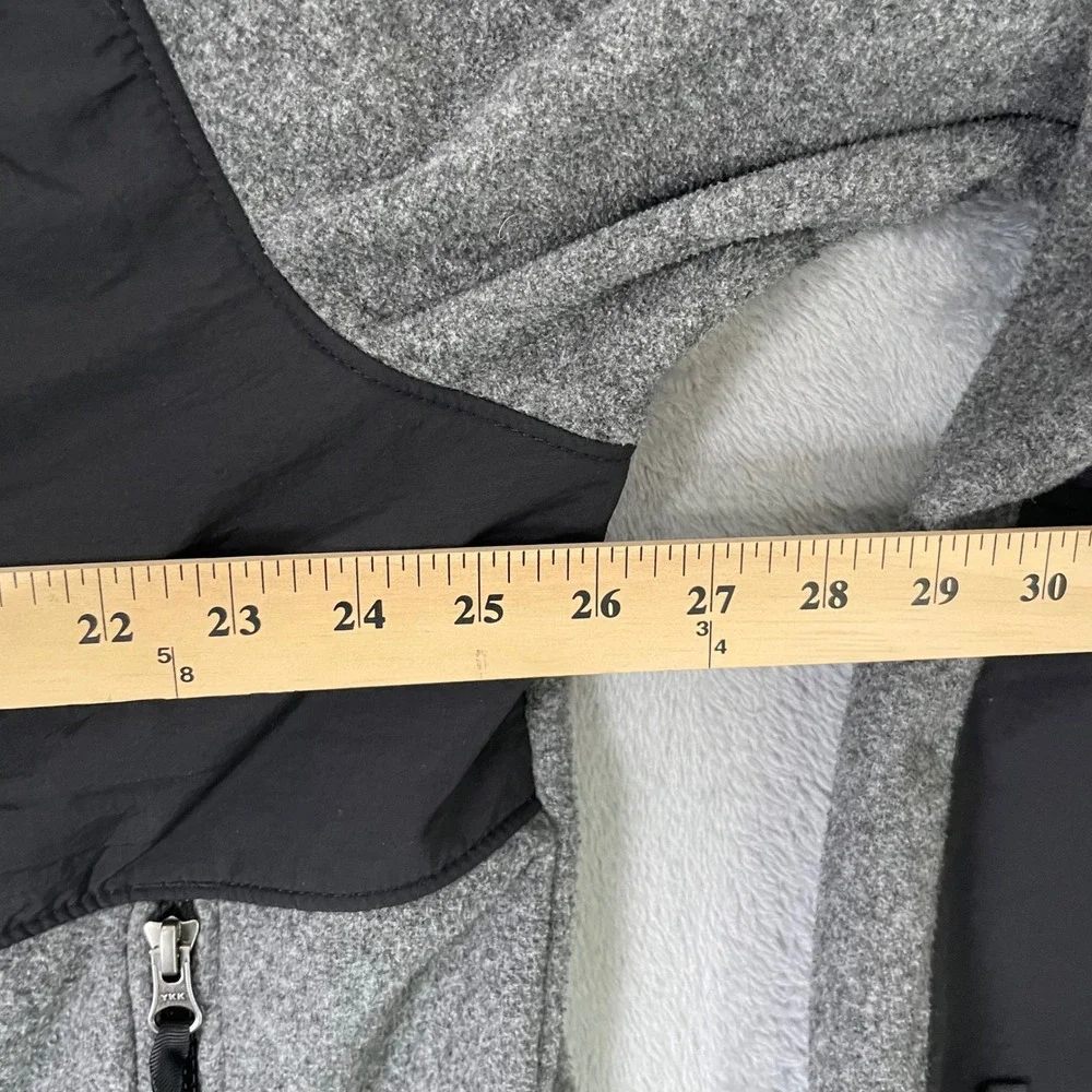 The North Face Denali Jacket Mens XXL Gray Black Colorblock Zip Up Outdoor